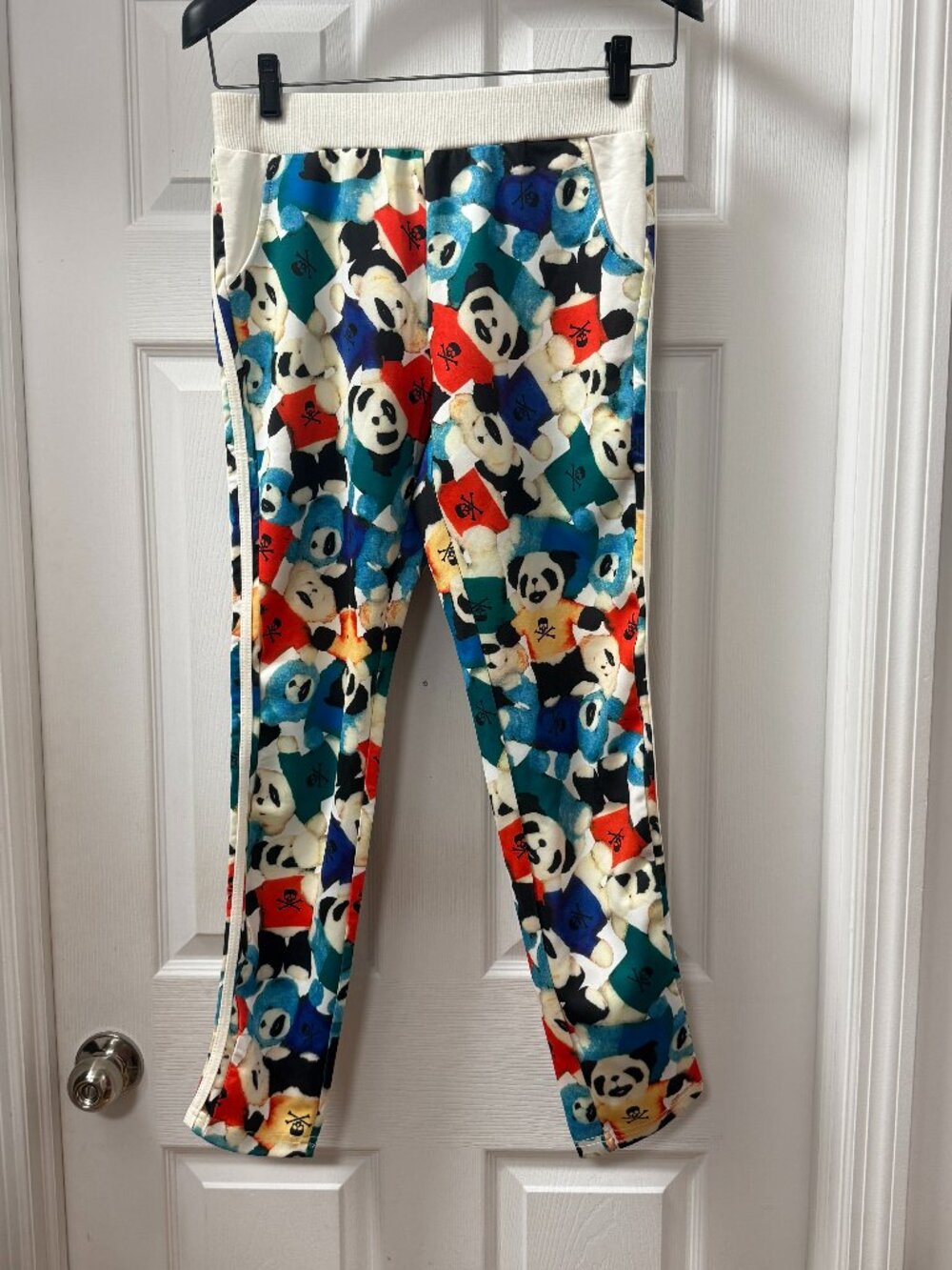 Xuanyi Panda & Skull Print Cropped Track Pants - Streetwear - Small